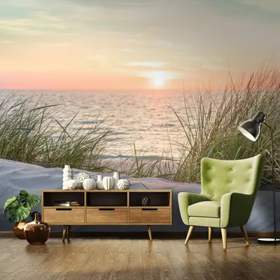 Vlies Fototapete Strand Meer Ostsee Dünen Natur Wohnzimmer Sonne Sand XXL 457