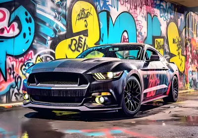 Fototapete Auto Graffiti Kinderzimmer Jugendzimmer VLIES TAPETE XXL + KLEISTER