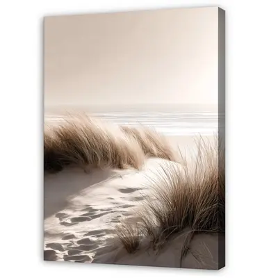 Leinwand Strand Meer Abstieg Beige Wandbilder Groß Leinwandbild Wanddeko 247
