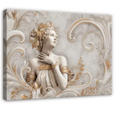 Leinwand Frau Weiß Gold Marmor Wandbilder Groß Leinwandbild Wanddeko 184