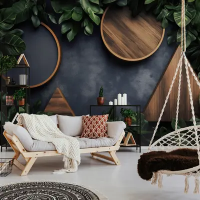 Fototapete Holz Blätter Abstraktion Wohnzimmer Schlafzimmer VLIES TAPETE XXL 268
