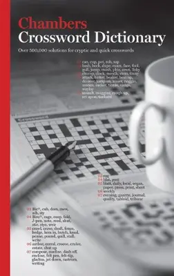 Chambers Crossword Dictionary By Hazel Norris