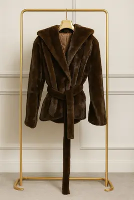 Damen Superweiche Kunstpelzjacke mit Kapuze – extrem kuschelig & plush.