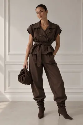 Damen Zweiteiler – Trenchcoat-Weste & Hose