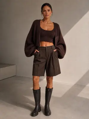 Damen Zweiteiliges Set Tanktop & Strickjacke