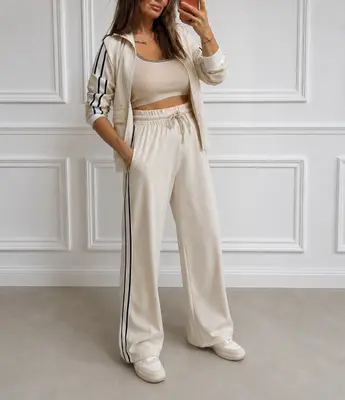 Damen Premium Zweiteiliger Set butterweich fließend bequem Premium Loungewear