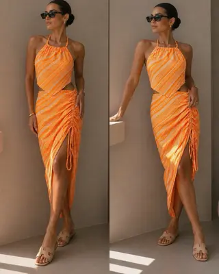 Damen Zweiteiliges Set aus 100 % Viskose Sommerset Outfit XS