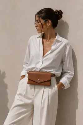 gürteltasche aus Leder Bauchtasche Nierentasche Hüfttasche , Braune Leather Bag