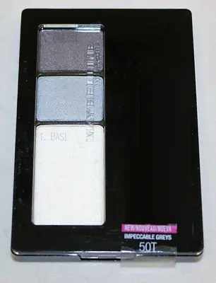 NEW! Maybelline Expertwear Eyeshadow Trio Stylish Smokes -50T Impeccable Grays