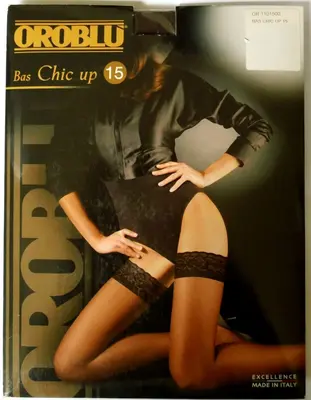Oroblu Chic Up Stay-ups Größe Small 15 Den Farbe Dune