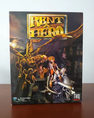 RENT A HERO von THQ 1999 PC Spiel Abenteuer BIG BOX TOP