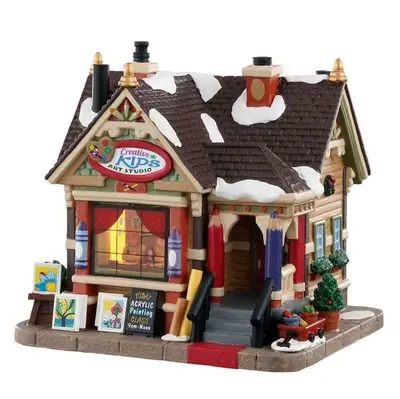 Lemax CREATIVE KIDS ART STUDIO # 05656 Weihnachtsdorf Gebäude RETIRED Neu