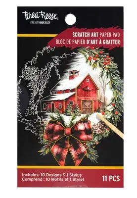 Brea Reese Mini Country Weihnachten Scratch Art 3,25" x 5,75" NEU