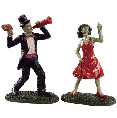 Lemax THE DANCING DEAD 2er Set # 92730 Halloween Spooky Town NEU
