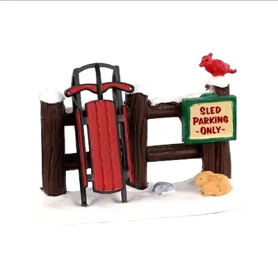Lemax SLED PARKING ONLY # 04740 Christmas Village Zubehör 2020 NEU
