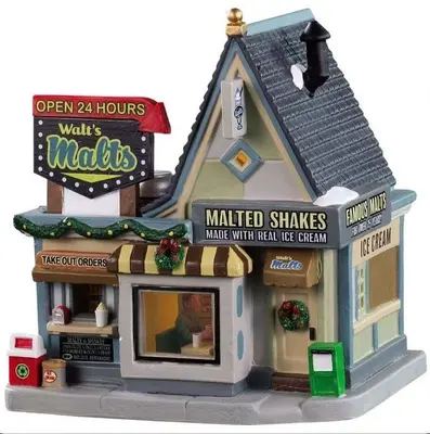 Lemax Walt's Malts # 95533 Weihnachtsdorf beleuchtet NICHT MEHR PRODUZIERT NEU