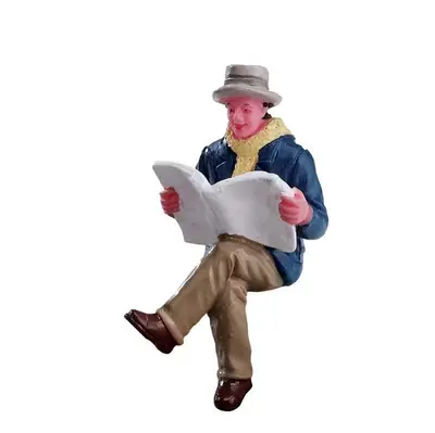 Lemax READING MORNING PAPERS # 72506 Weihnachtsdorf Figuren 2017 Neu