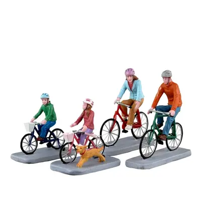 Lemax Family Bike Ride # 32220 Christmas Caddington Village Figuren NEU