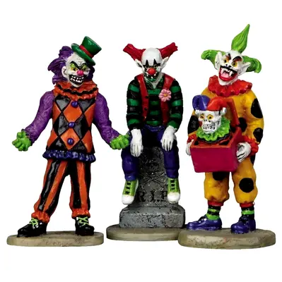 Lemax EVIL SINISTER CLOWNS # 12885 Halloween Spooky Town Accessoire NEU
