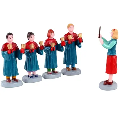 Lemax HANDBELL CHOIR 5er Set #12020 Weihnachtsdorf Figuren 2021 NEU
