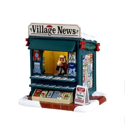 Lemax GOOD NEWS DAY #34088 Christmas Village Tischakzent beleuchtet NEU