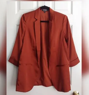 EXPRESS Blazer-Jacke burgunderrot vorne offen Größe Small