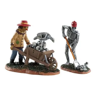 Lemax GHOULISH GARDENERS 2er Set # 82573 Halloween Spooky Town Village NEU