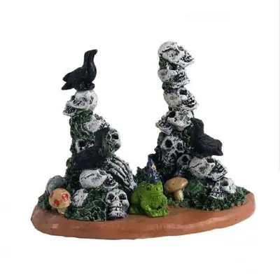 Lemax SKULL CAIRNS #14830 Halloween Spooky Town Village Accessory 2021