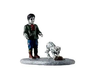 Lemax CREEPY CAT & BOY # 52535 Halloween Spooky Town Village Accessory 2025 New