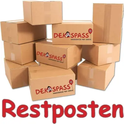 100 Pack Kindergeburtstag Party Deko + Einweggeschirr + Mitgebsel - Restposten