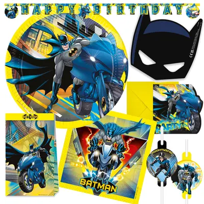 BATMAN PARTY - Geschirr Deko Mitgebsel Superhelden Kindergeburtstag Mottoparty