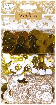 Gold Konfetti 50 Tischkonfetti Deko Geburtstag Goldene Hochzeit - 500 Teile