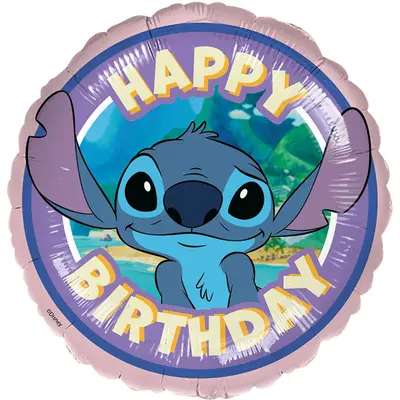 STITCH FOLIENBALLON HAPPY BIRTHDAY Ballon Deko Kinder Geburtstag Party - 45cm