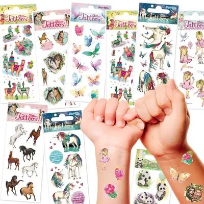GLITTER TATTOO SET - Tattoos Mitgebsel Kindergeburtstag Kindertattoo Lutz Mauder