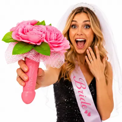 Penis Blumenstrauss Rosa Lustiges JGA Geschenk Frauen Junggesellinnenabschied