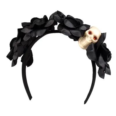 Haarreif DIA DE LOS MUERTOS Verkleidung Tiara Totenkopf + Blüten DAY OF THE DEAD
