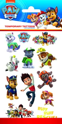 12 Tattoos PAW PATROL Kinder Mitgebsel Geschenk Kindergeburtstag Kindertattoo
