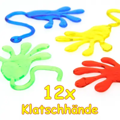 12 Klatschhände Klatschand Glibberhand Kindergeburtstag Kinder Mitgebsel Party