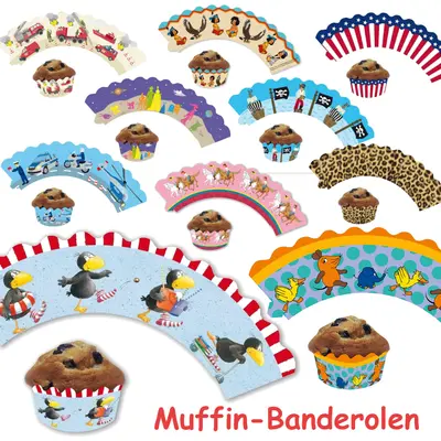 12 Cupcake Wrapper - Geburtstag Party Kindergeburtstag Muffinförmchen Muffin Set