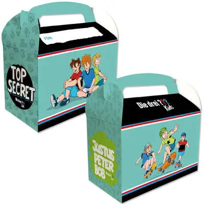 8 Geschenkeboxen DIE DREI FRAGEZEICHEN KIDS Mitgebsel Kindergeburtstag Kinder ??