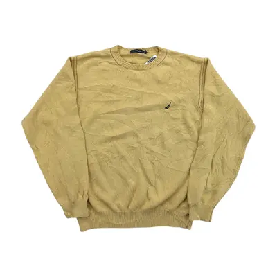 Moderner Nautica Knit heavy cotton Pullover Gelb Sweatshirt - XL Herren