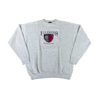 Vintage TSi Illinois USA America 90s Pullover Sweatshirt - Herren XXL