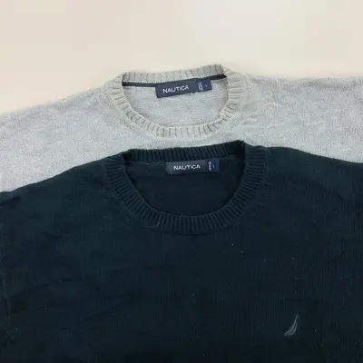 Nautica Basic Rundhals Ausschnitt Crewneck Sweatshirt Pullover 2 Stück Pieces Lo