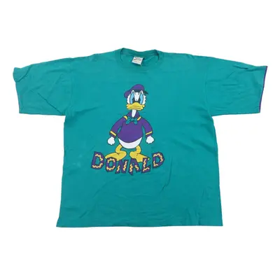 Disney Donald Duck Disney 90s Rundhals Kurzarm Top T-Shirt - XL