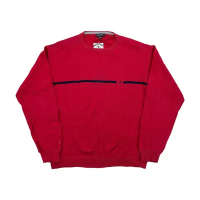 Moderner Nautica Knit Pullover rot Sweatshirt - XL Herren