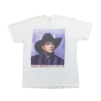 Garth Brooks Live NYC 1997 Rundhals Kurzarm Top T-Shirt - XL