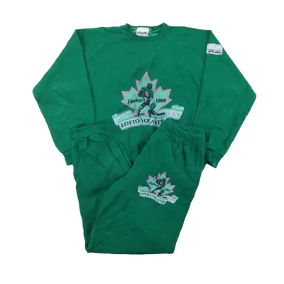 Vintage Lotto Hockey 80s Cotton Tracksuit Trainingsanzug 2-Teiler Sport Set Wome