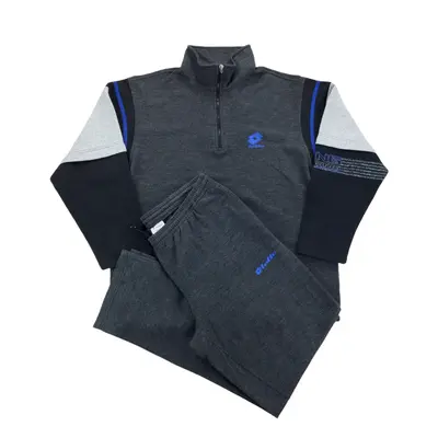 Vintage Lotto 90s Cotton Tracksuit Trainingsanzug 2-Teiler Sport Set Men Large
