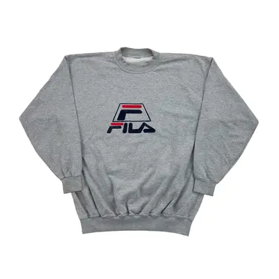 Fila 3D Logo Sweatshirt Crewneck Jumper Sweater Pullover - XXL Herren
