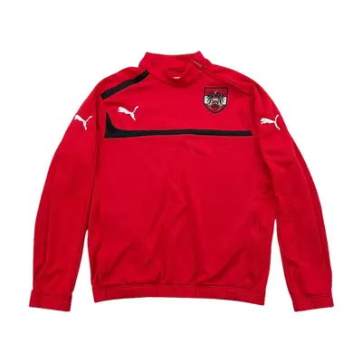 Moderner Puma Austria Österreich Fußball Pullover Rot Sweatshirt - Small Herren